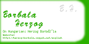 borbala herzog business card